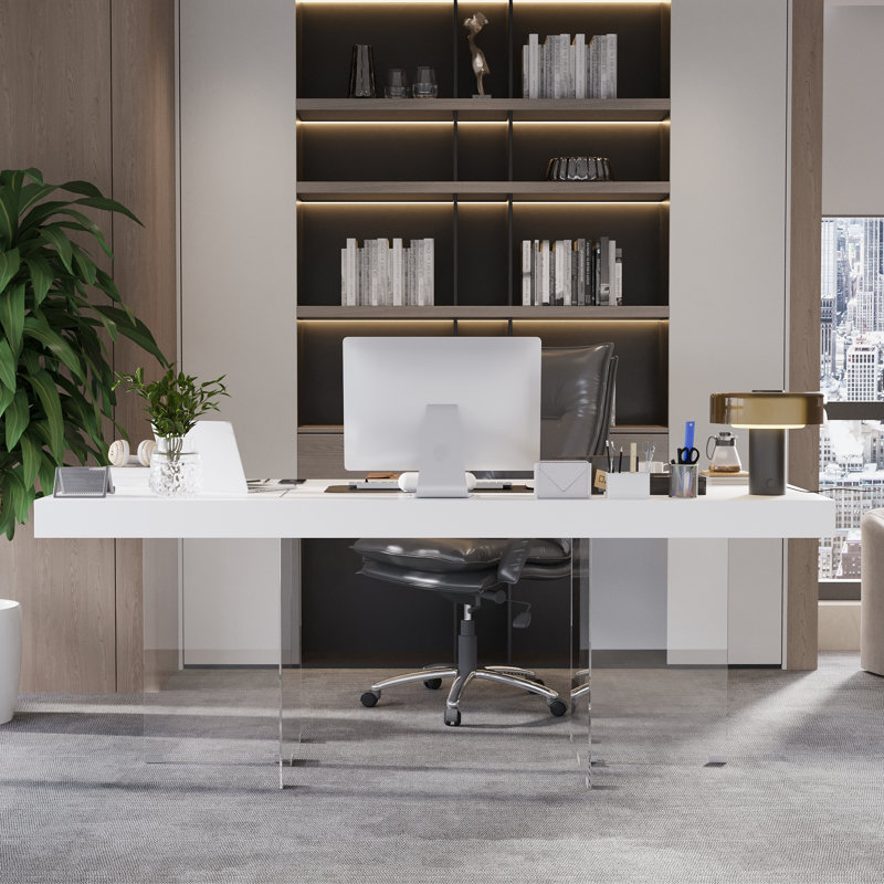 Glass Base Writing Desk