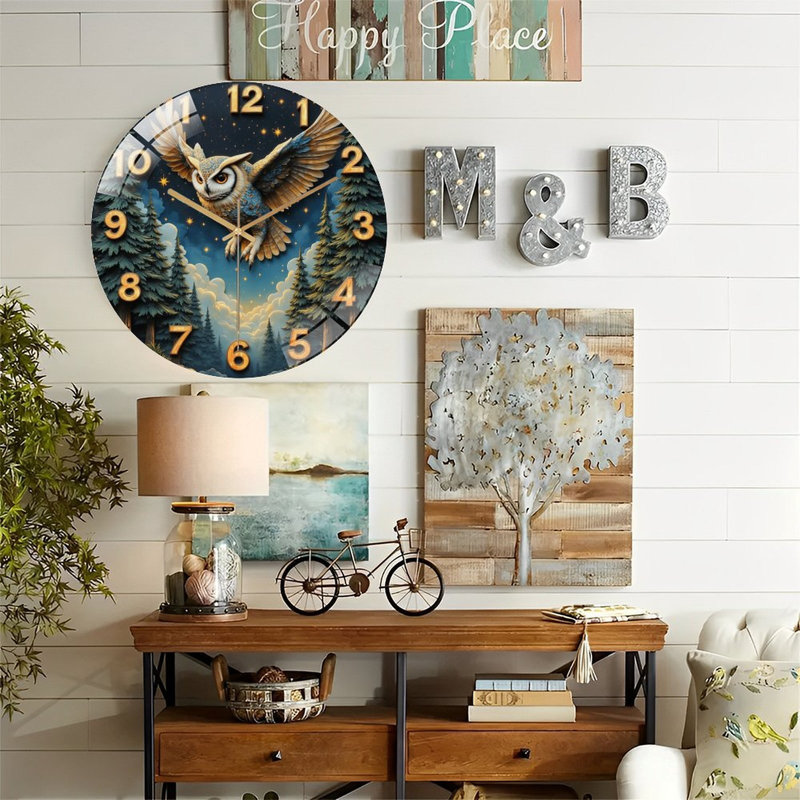Horloge murale Owl