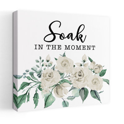 Soak In The Moment, campagne moderne, typographie florale, art de campagne moderne
