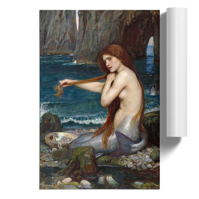 A Mermaid by John William Waterhouse - Frameless Print