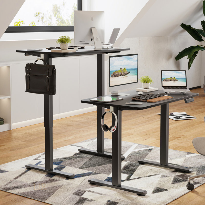 STARY Electric Adjustable Height Standing Desk With Splice Board For Home Office, Promoting Ergonomics And Health