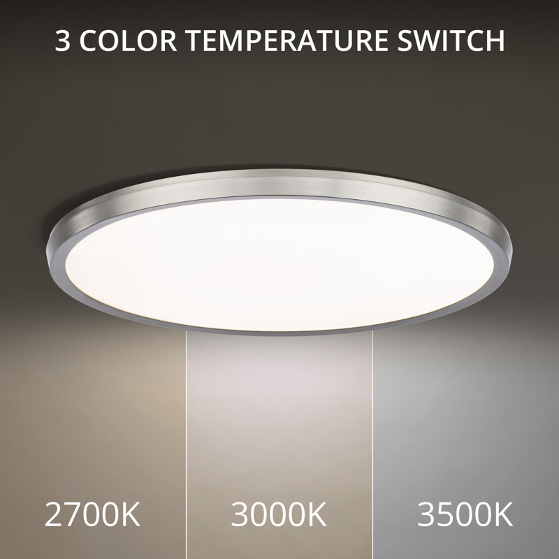 Brushed Nickel 19" LED Flush Mount Light