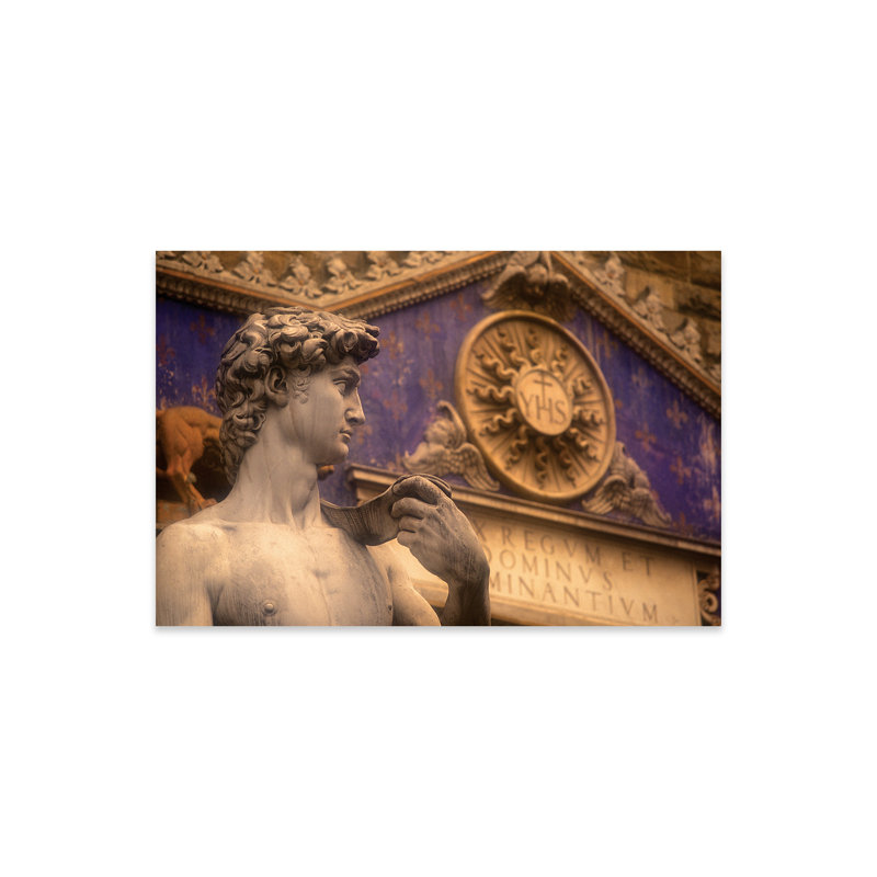 Statue de David, réplique, Palazzo Vecchio, Piazza Della Signoria, Florence, Toscane, Italie par Walter Bibikow