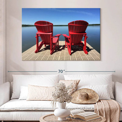 Chaises Adirondack rouges Mehar