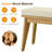 4-Person Outdoor Dining Set with Cushions, 3-Piece Acacia Wood Patio Dining Set with Bench and 69" Rectangular Table