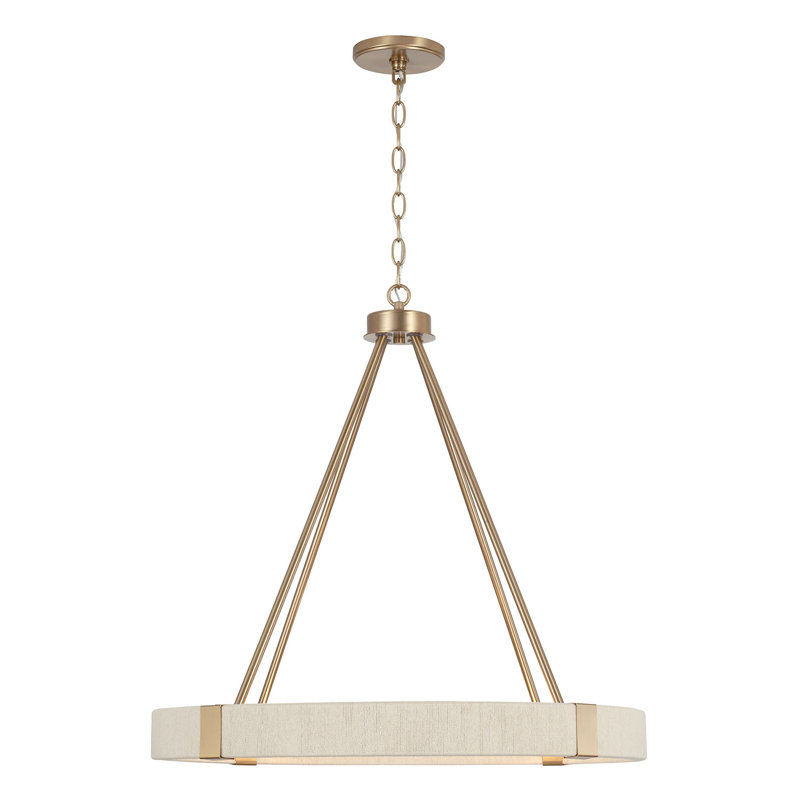 Lustre en roue de chariot Dorrin, H 25,5 po x l 26 po