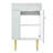 21.6" White Bathroom Vanity, Combo Cabinet, Bathroom Storage Cabinet, Single Ceramic Sink, Left Side Storage-334716319