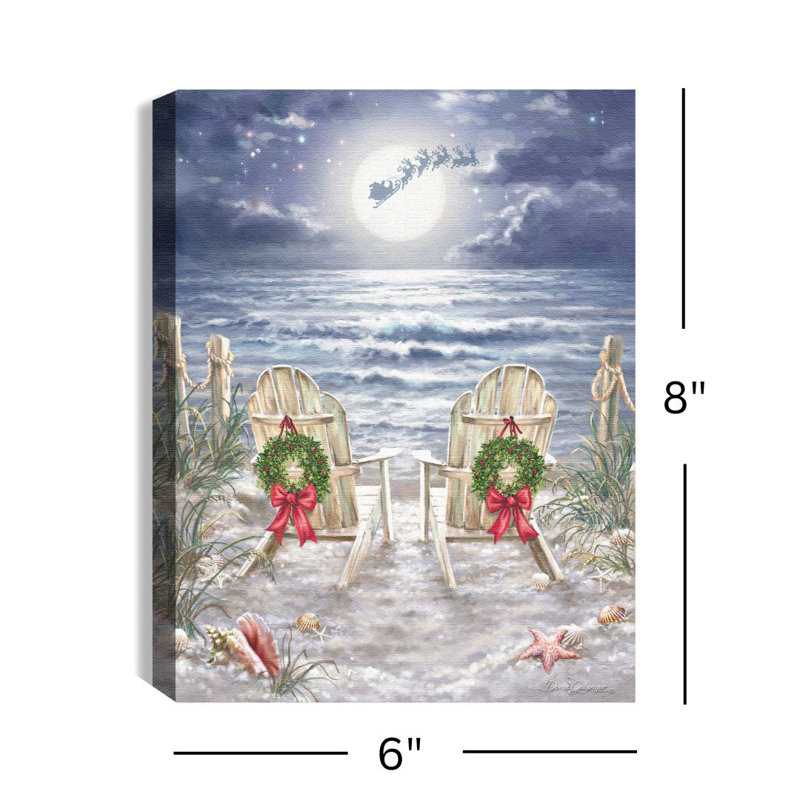Toile de table illuminée 8 x 6 Ohler - Moonlight Christmas