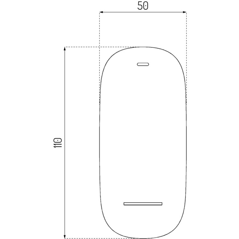 Mosso Wall Mirror, 43.31" x 19.69", Rectangle