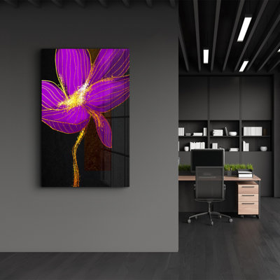 Élégante peinture murale en verre trempé de 13,8 po x 21,7 po | 100% verre trempé, épaisseur: 0,16 pouce | Imprimé UV pour des couleurs éclatantes | Parfait pour la décoration intérieure, le salon et les espaces de bureau
