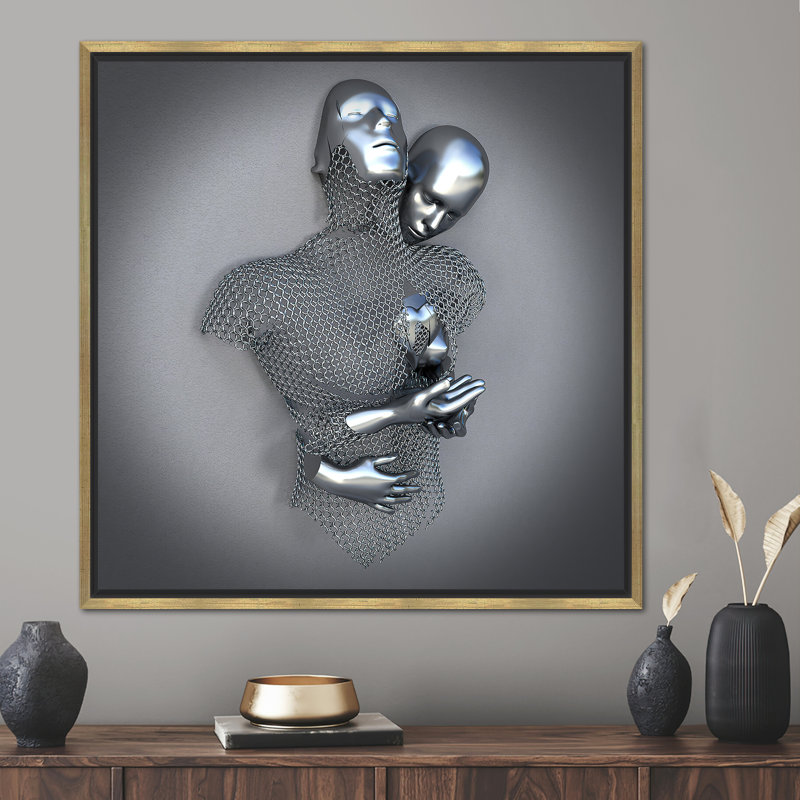 Print on Canvas, Framed Print without Mat, Gold, 80 cm H x 80 cm W