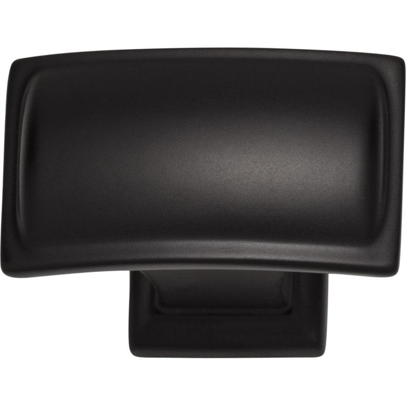 Annadale Square Knob, Matte Black, 1 1/2"
