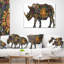 Oreiller Joyeux Rhinocéros Animal