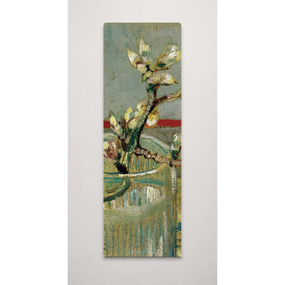 Brindille d'amandier en fleurs dans un verre (1888) - art mural sur toile