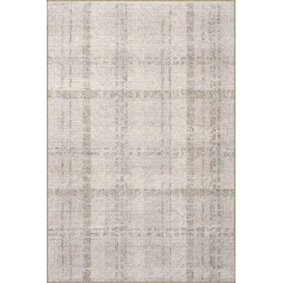 Cream Geometric Woven Base Washable Carpet