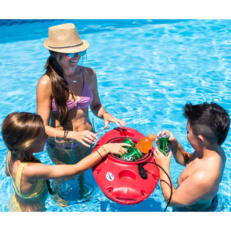 CreekKooler Pup 15 Quart Portable Floating Beverage Water/Can Cooler, Bahama Blue
