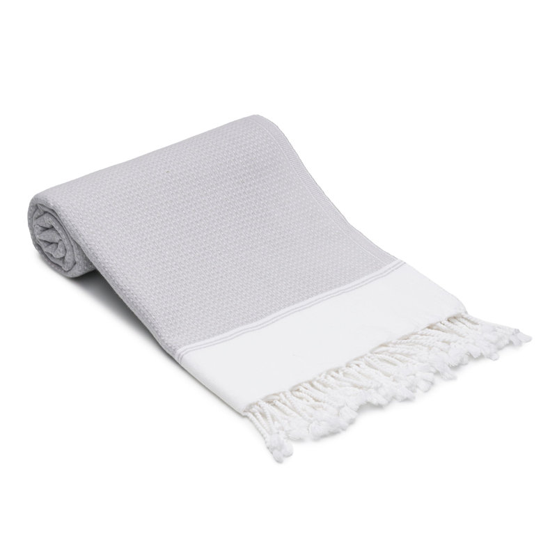 Ensemble de serviettes en coton Pria, Gris clair