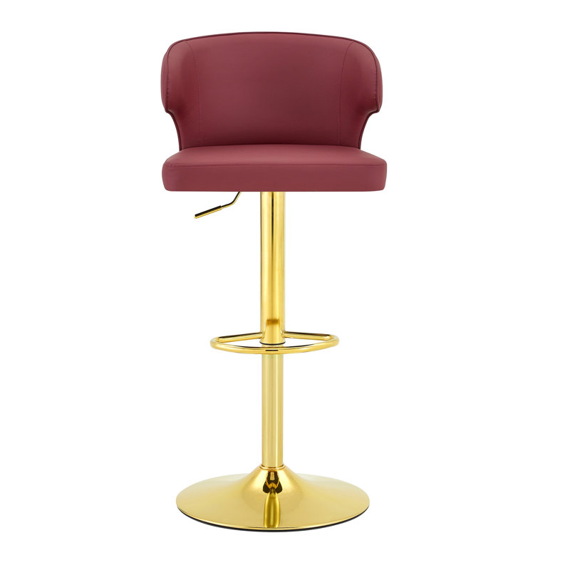 Chaise de bar, Doré, Rouge, 2