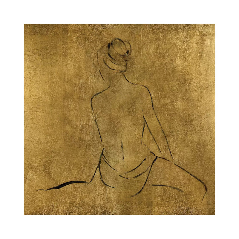 Golden Bather II by Sally Swatland - Wrapped Canvas Print, 30.48 cm H x 30.48 cm W