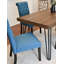 Ensemble de salle à manger 6 pièces, table à manger en épingle à cheveux avec 4 chaises et banc-2007288746