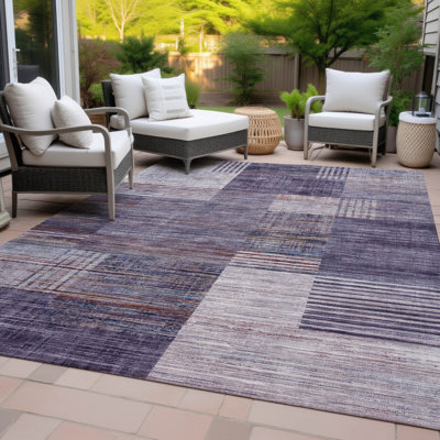 Tapis géométrique intérieur / extérieur lavable à la machine Jacinto ACN2149