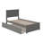 Amear Solid Wood Platform Bed with Panel Footboard and Trundle-1502824118-1502771802