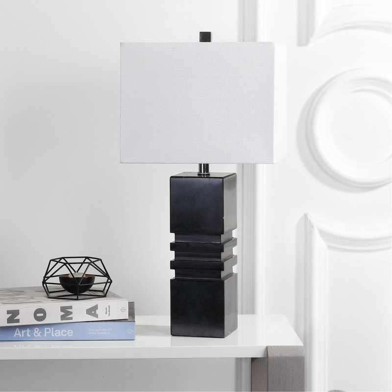 Lampe de table 27 po Reena, Noir