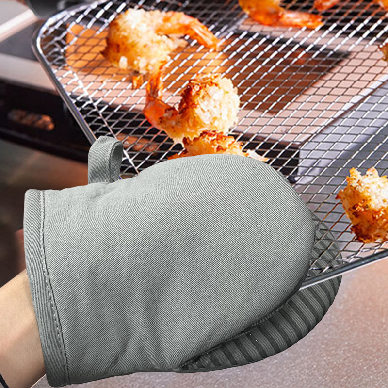 FabStyles Cotton Oven Mitt Set, Gray