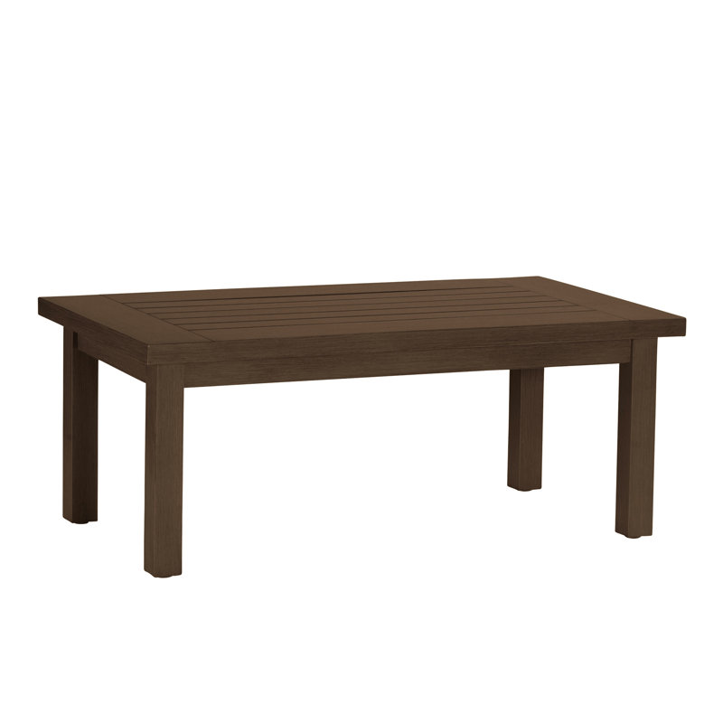 Table basse rectangulaire en aluminium Club - chêne, Chêne