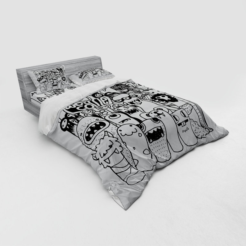 Indie Polyester Duvet Cover, Queen Duvet Cover + 3 Additional Pieces