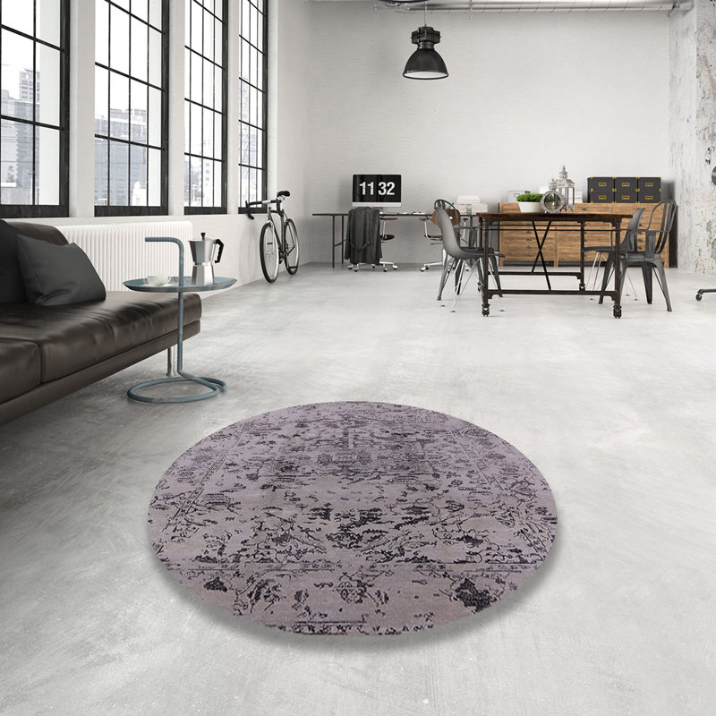 Tapis oriental gris / noir Hunsberger, Rond 8 pi