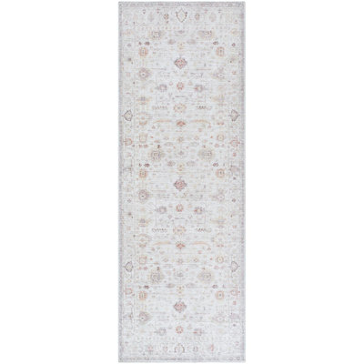 Our PNW Home x Livabliss Vintage Traditional Oriental Boho Ivory Rust Area Rug