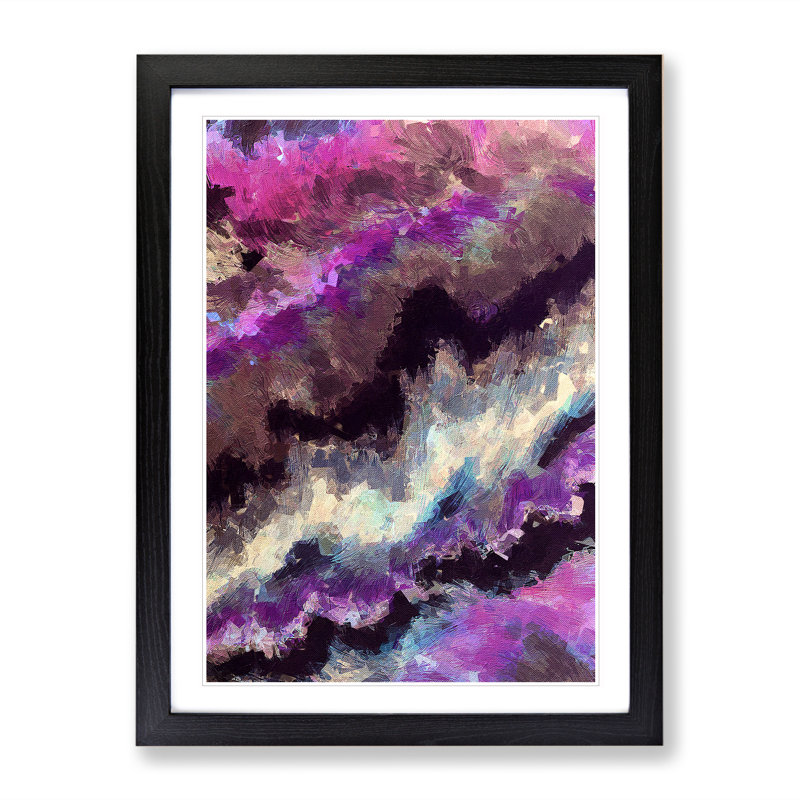 Blinded By Light - Painting, 66cm H x 48cm W x 2cm D, Black Framed, White