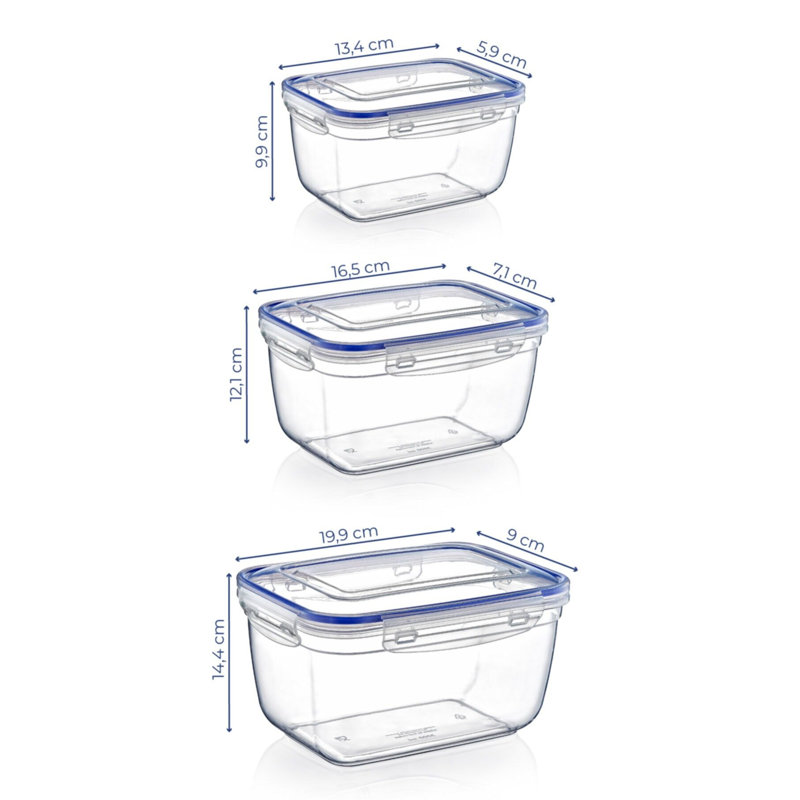 Ensemble de 3 contenants alimentaires Sky, Menthe