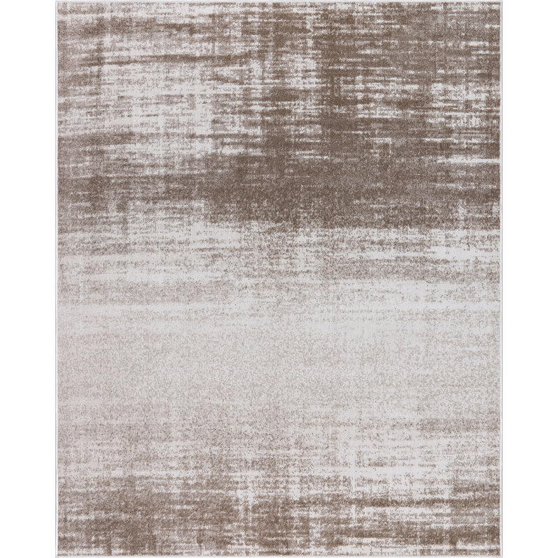 Machine Washable Nash Brown/Ivory Rug, Rectangle 8'11" x 12'
