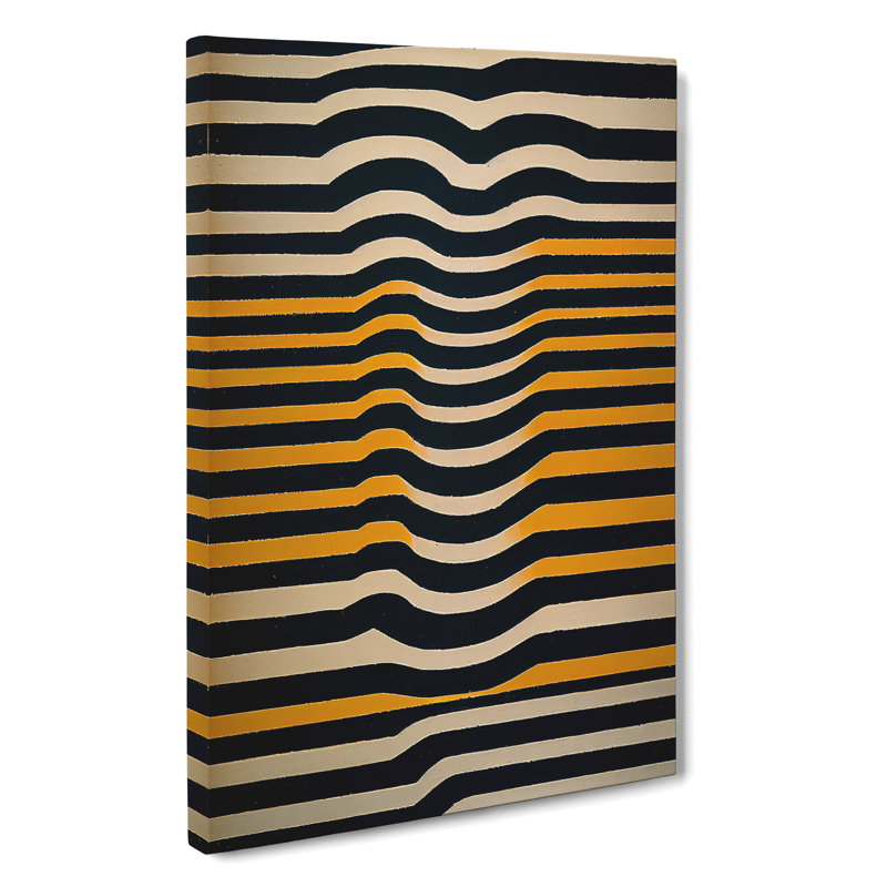 XC1022-3769X Retro Abstract Art No.5 - Wrapped Canvas Print, 76cm H x 50cm W x 3cm D, Wrapped Canvas