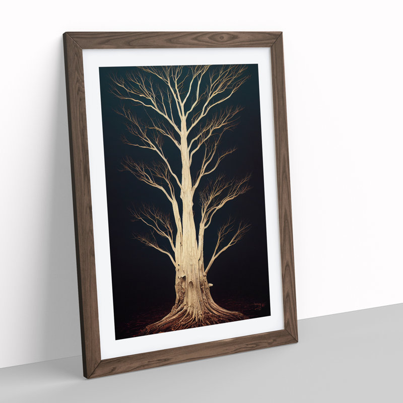 Magnificent Tree - Framed Print, 34cm H x 25cm W x 2cm D, Walnut