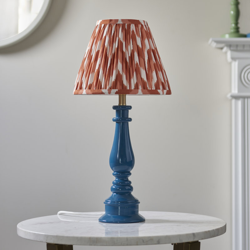 Myrtle Table Lamp, Apricot Orange, 52cm H x 25cm W x 25cm D