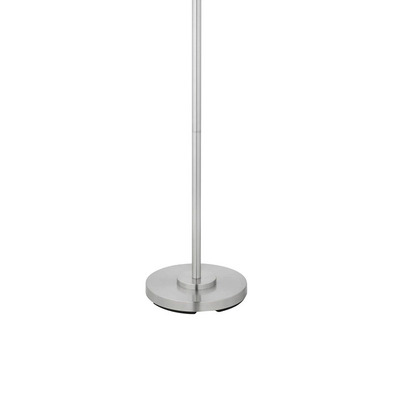 Lampe sur pied en métal chromé, Blanc