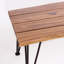 Table basse en bois et en fer pour l'extérieur, 18 po x P 43 po x H 18 po, finition industrielle avec métal, 18 po, 43 po, 18 po