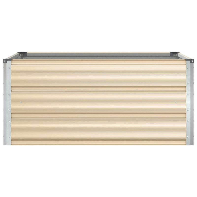 Planter Steel, 45cm H x 100cm W x 100cm D, Ivory