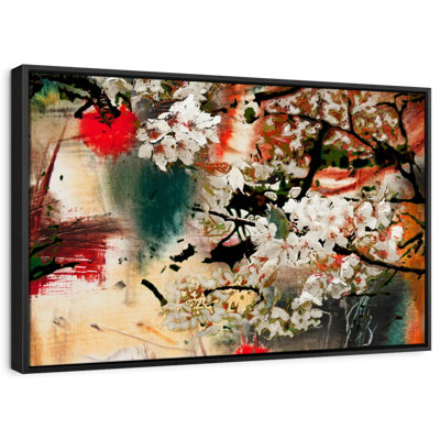 "Impression sur toile fleur japonaise"