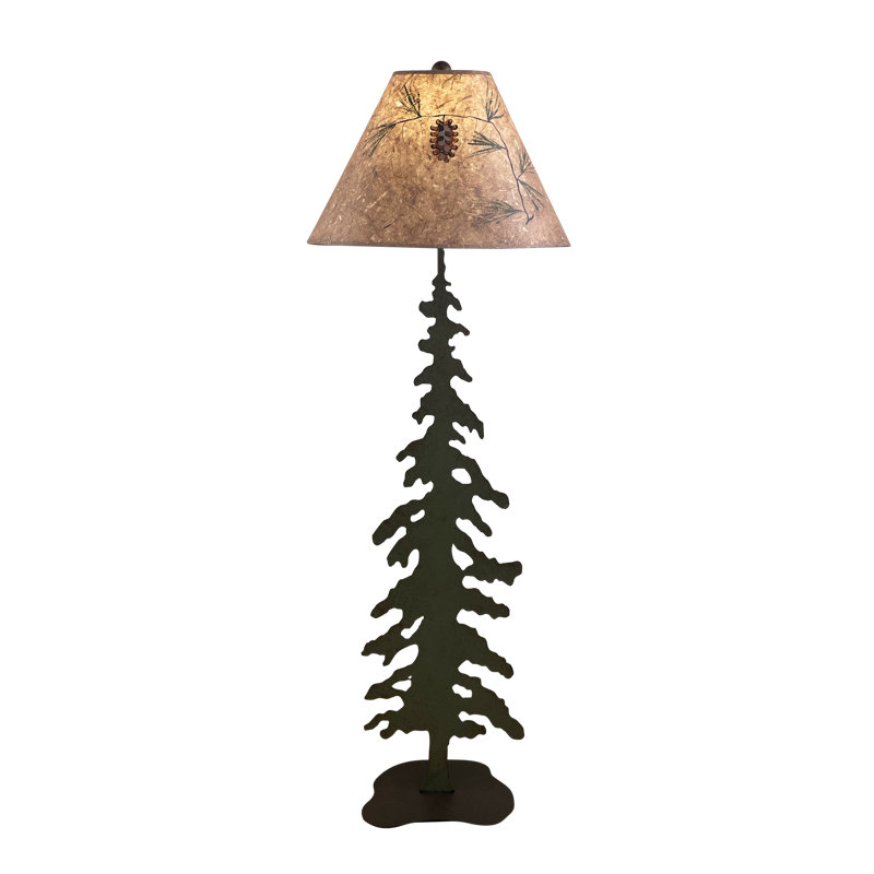 Lampe sur pied en pin robuste