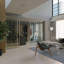 Cloison 4 panneaux coulissants en verre transparent - structure en aluminium avec technologie Silent Glide-49164109-49164113
