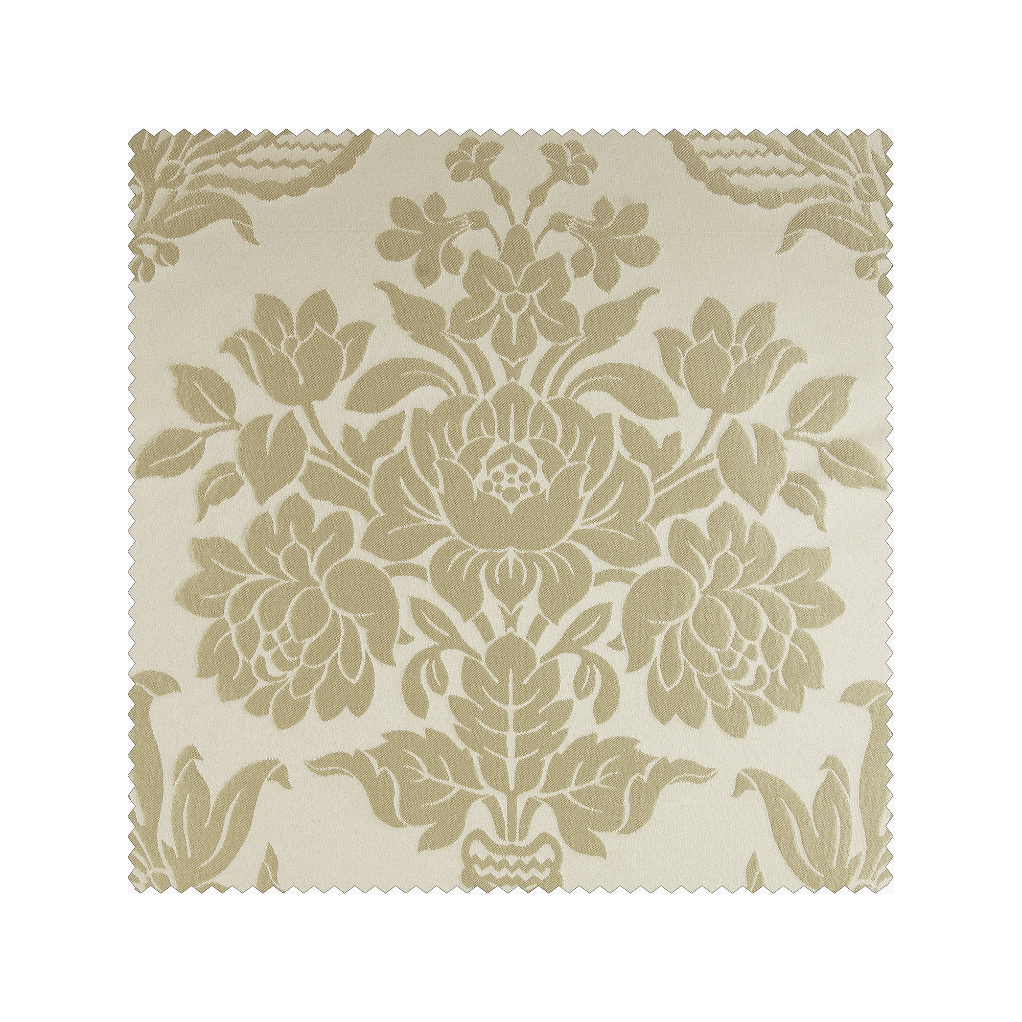Ballsallagh Floral Faux Silk Room Darkening Curtain Panel, Champagne, 50" W x 84" L