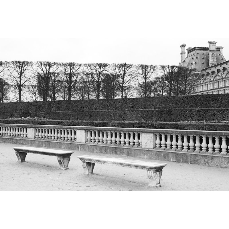 Les Tuileries Benches' Photographic Print