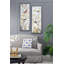 Art mural miroir antique S / 2 17 x 47 po