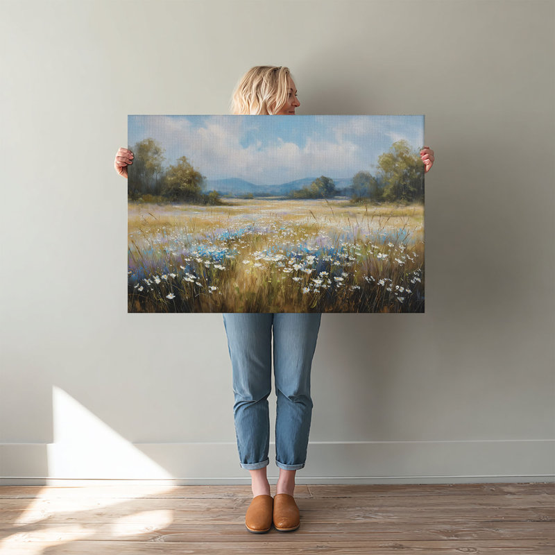 Art mural sur toile Endless Meadow - Décoration de salon, de chambre à coucher ou de bureau, H 32 po x l 48 po