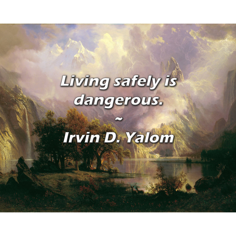 Irvin D. Yalom Citation: Vivre en toute sécurité est dangereux.