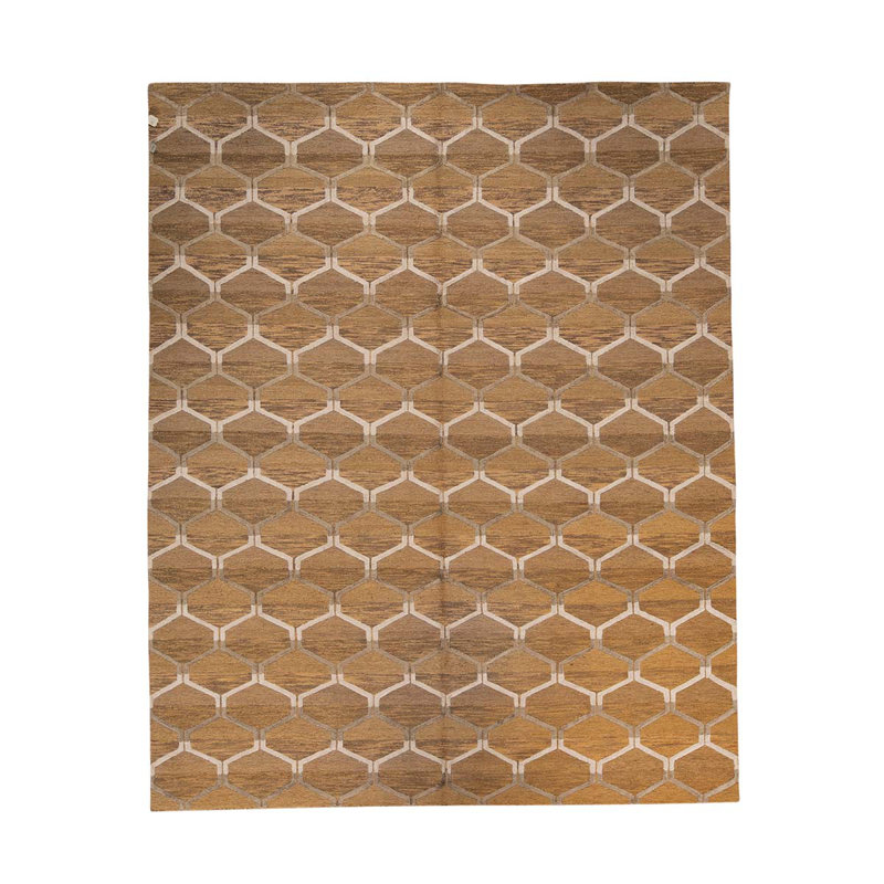 Geometric Area Rug in Brown